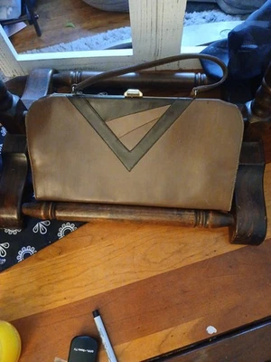 Vintage 1960s Bags By Jacqueline Multi-shade Brown Handbag - Image 1 of 4