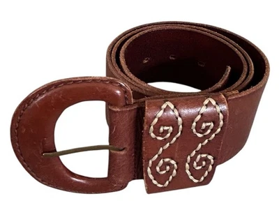 LINEA PELLE WOMEN BROWN BELT LEATHER BELT Medium - Image 1 of 4
