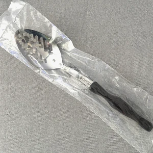 New CUTCO 17 KO Slotted Spoon Classic Brown Swirl Cooking Kitchen Utensil 12" - Picture 1 of 5