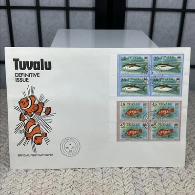 Tuvalu Vintage White Envelope 1981 Cancellation Office Collectible Mail - Image 1 of 2