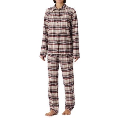 Schiesser - Cotton - Damen - Pyjama - Langarm - V-Ausschnitt - 100% Baumwolle -  - Bild 1 von 4
