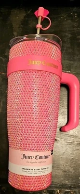 Vaso de acero inoxidable Juicy Culture 40 OZ rosa brillante Foto 1 de 4