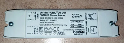 OPTOTRONIC OT DIM OSRAM A4429620072 PWM LED DIMMER 5A 10V 50W 24V 120W 1-10V - Immagine 1 di 3