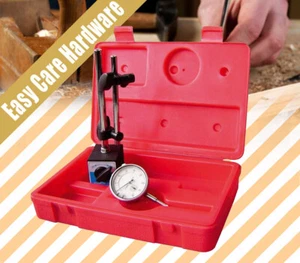 Metric Dial Indicator Gauge 0 - 10mm Magnetic Base Holder 0.01mm Resolution Case - Picture 1 of 12
