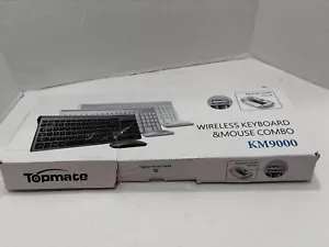 TopMate Silent Wireless Keyboard and Mouse Ultra Slim Cordless Combo Set White - Picture 1 of 9