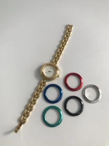 GUCCI change bezel watch 6 colors 11/12.2 Gold Working Mint No box #3 - Picture 1 of 7