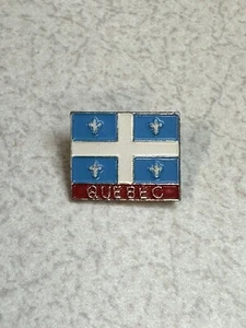 Quebec Flag Canada - Blue White Souvenir Lapel Pin - Vintage - Picture 1 of 7