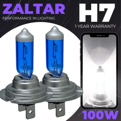 White H7 100watt +50% =100w Xenon Gas Hid Halogen Bulb Hi Or Low Beam Main Dip - Image 1 of 4
