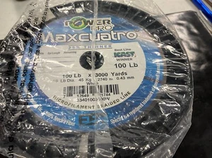 NEW Power Pro Maxcuatro 100Lb 3000yd White MRSP $729.00 BEST DEAL & BIG SAVINGS - Picture 1 of 6