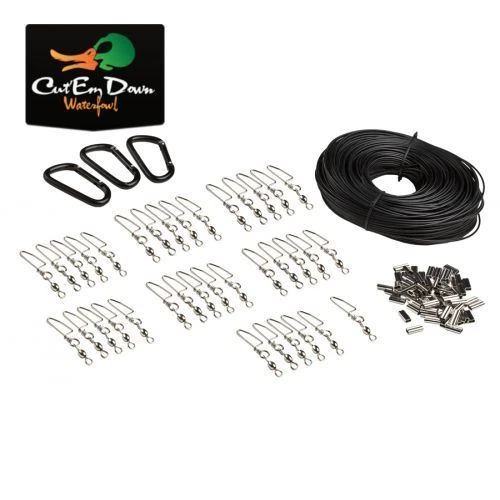 RIG'EM RIGHT WATERFOWL DIY DECOY ANCHOR SYSTEM KIT 3 DOZEN CLIPS LINES CRIMPS - Image 1 of 1