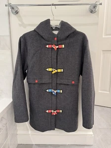 Stella McCartney Kids Wool Coat With Hood, Fully Lined, Cute Buttons, Size 14 - Picture 1 of 4
