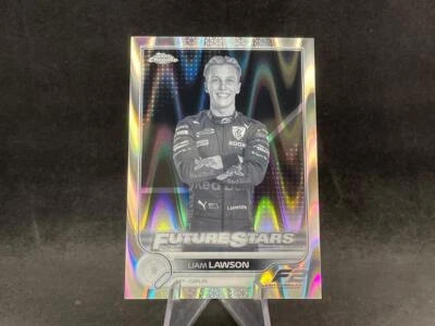 2022 TOPPS CHROME FORMULA 1 LIAM LAWSON #81 F2 FUTURE B&W RAYWAVE REFRACTOR SP - Image 1 of 2