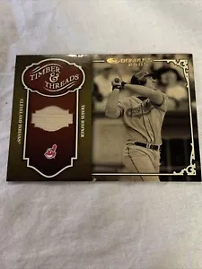 Tarjeta de béisbol Travis Hafner 2005 Donruss Timber and Threads Bat Indians #40 - Imagen 1 de 5
