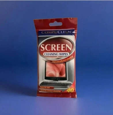 Compuclean SCREEN CLEANING WET WIPES Laptop TV Computer Monitor Mobile 40 pack  - Image 1 of 4