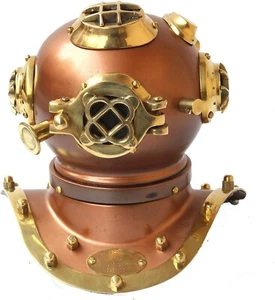 Marine Divers Diving Helmet Miniature US Navy Copper Finish Scuba Diving Divers - Bild 1 von 7