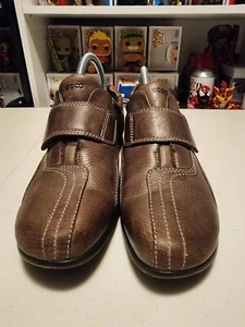 Ecco Women's Brown Leather Casual Comfort Shoes Strap Closure EU Size 40 US 9.5 - Picture 1 of 5