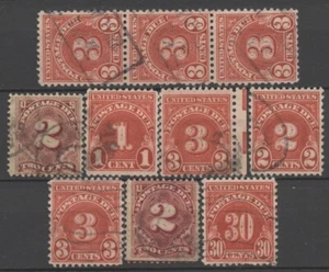 No: 132499 - USA - POSTAGE DUE - LOT OF 10 OLD STAMPS - USED!! - Imagen 1 de 1