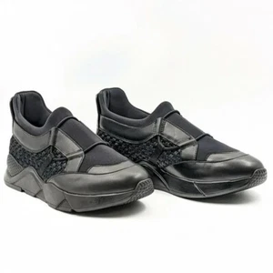 $495 - ROBERT CLERGERIE Salvy Black Leather Sneaker 9.5 (40) - Picture 1 of 5
