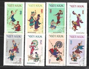 JUEGO DE 8 SELLOS DE VIETNAM #484-491 (USADOS) DE 1968. - Imagen 1 de 2