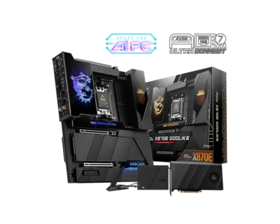 MSI MEG X870E GODLIKE +AMD RYZEN 7 9800X3D 8-Core, 16-Thread Desktop Processor - Image 1 of 4