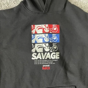 Popeye Savage Hoodie Youth Large Black Hooded Sweater Sweatshirt Pullover - Picture 1 of 7