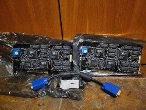 3Dfx Voodoo 2 SLi (x2 STB BlackMagic 3D 12 MB PCI) w/SLi and passthrough cables - Picture 1 of 4