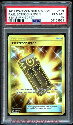 Pokemon Team Up Electrocharger 193 PSA 10 - Image 1 of 2