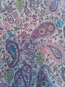 Pottery Barn Kids Brooklyn Paisley Twin Bettbezug Floral Lila Grün Rosa - Bild 1 von 9