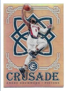 Pistones Andre Drummond 2016-17 Panini Excalibur Crusade Silver Prizm Detroit - Imagen 1 de 2
