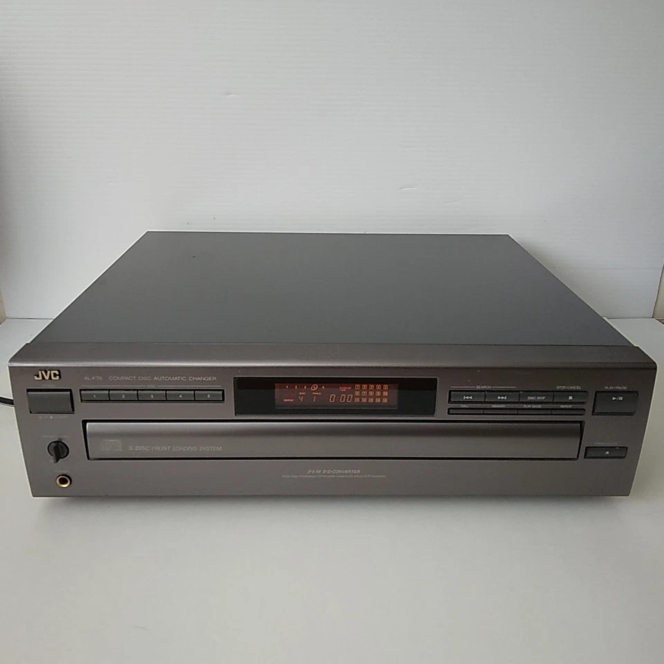 JVC XL-F76 5 Disc Carousel CD Changer-No Remote-1993-Tested/Working - Image 1 of 4