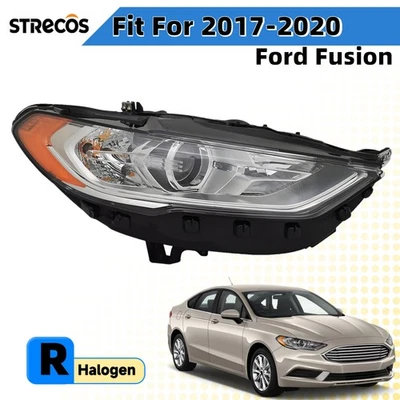 For 2017-2019 2020 Ford Fusion Halogen Headlight w/o DRL w/ bulb Right Passenger Foto 1 de 4