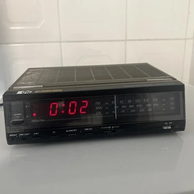 PYE TR 2320 Electronic Alarm Clock Radio Black LCD Display 8W Compact LM/MW/FM - Image 1 of 4