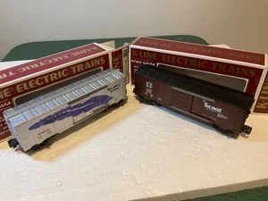 K Line #648105 Western Pacific Boxcar & #64851 ATSF Boxcar #1 mit OB’s, schön! T20 - Bild 1 von 5