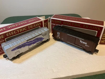 K Line #648105 Western Pacific Boxcar & #64851 ATSF Boxcar #1 w OB’s, Nice! T20 - Image 1 of 4