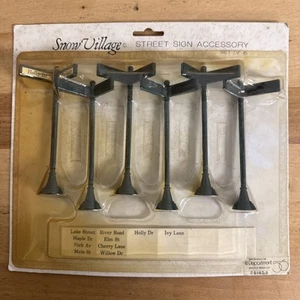 Dept 56 5167-5 O Scale Snow Village Street Sign Accessory Set of 6 - Picture 1 of 8
