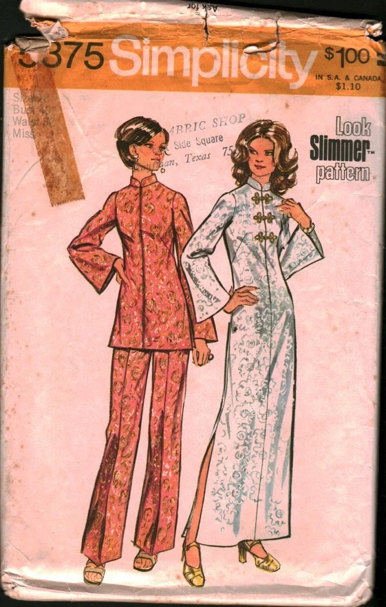5375 Vintage Simplicidade Padrão de Costura Misses 1970 Vestido Túnica Calça Guarda-Roupa - Imagem 1 de 2