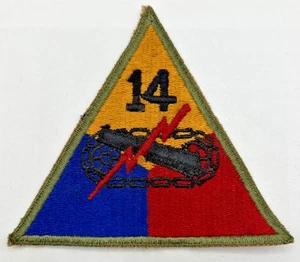 WWII US Army 14th Armor Armored Division Unit Patch Greenback - Picture 1 of 2