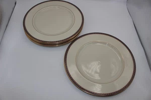 JUEGO DE 5 PLATOS DE CENA LENOX HAMILTON AZUL/ORO 10,5" - Imagen 1 de 3