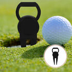Portable Golf Divot Repair Tool with Ball Marker - Black