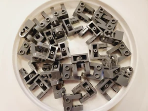 30x-Lego-Dunkelbläulich Grau Technic Brick 1x2 mit Loch und Dual Liftarm Verlängerung - Bild 1 von 1