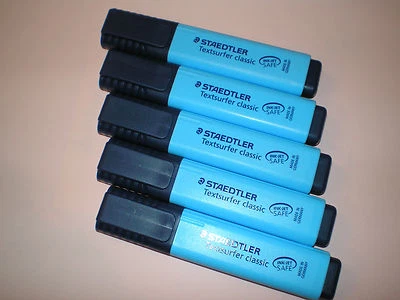 5x Staedtler Textsurfer classic blau 364-3 Textmarker Leuchtstift NEU - Bild 1 von 3