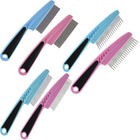 Fine  Medium and Detangling Flea Dog Cat Comb Metal Teeth Healthy Fur Hair Coat 