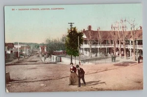 Auburn California CA Railroad Avenue Postcard 1907-15 - Picture 1 of 2