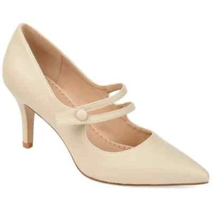 Journee Sidney Women's Pointed Toe Heel Pumps Ivory US Size 8 - Picture 1 of 5