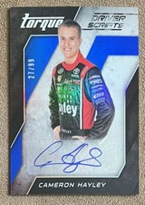 2016 Panini Torque Driver Scripts Blue Autograph Cameron Hayley /99 #DS-CH