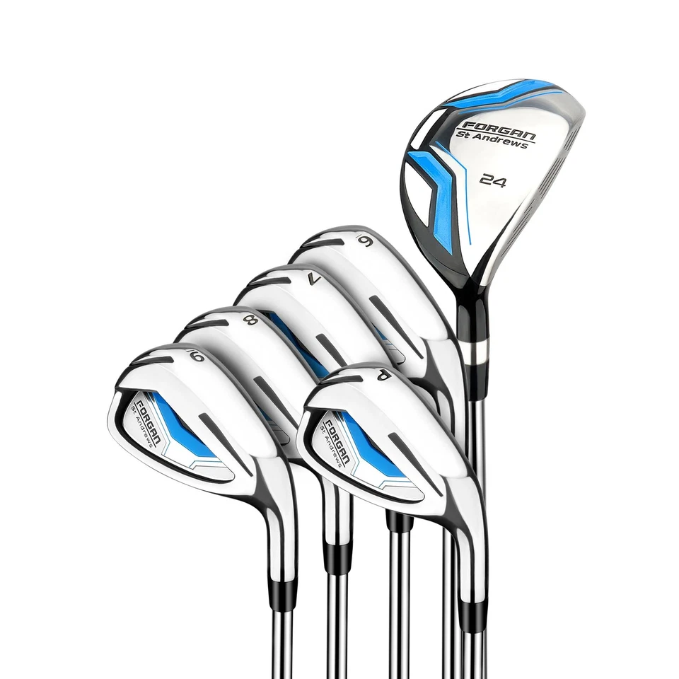 Forgan F200 Stainless Steel Iron Set with Hybrid, Mens Right Hand, Steel Shafts - Image 1 of 2