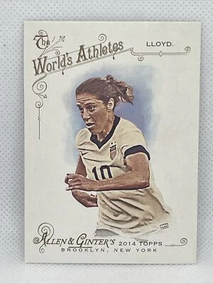 2014 CARLI LLOYD TOPPS ALLEN AND GINTER #214 BASE CARD TEAM USA - Image 1 of 2