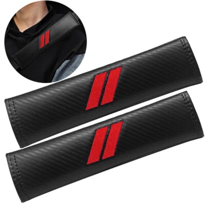 2X for Dodge Journey Accessories Red Car Safety Seat Belt Shoulder Pad Covers - Imagem 1 de 4