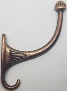 Single ANTIQUE COPPER costumer coat hook hall tree hat rack wall vintage old NEW - Picture 1 of 11