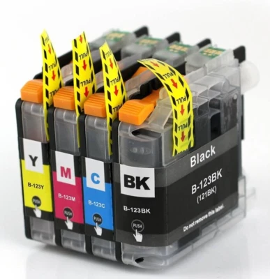 4 Ink Cartridges for Brother LC123 DCP-J132W DCP-J4110DW DCP-J152W DCP-J552DW - Image 1 of 4